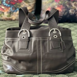 Coach leather satchel bag.